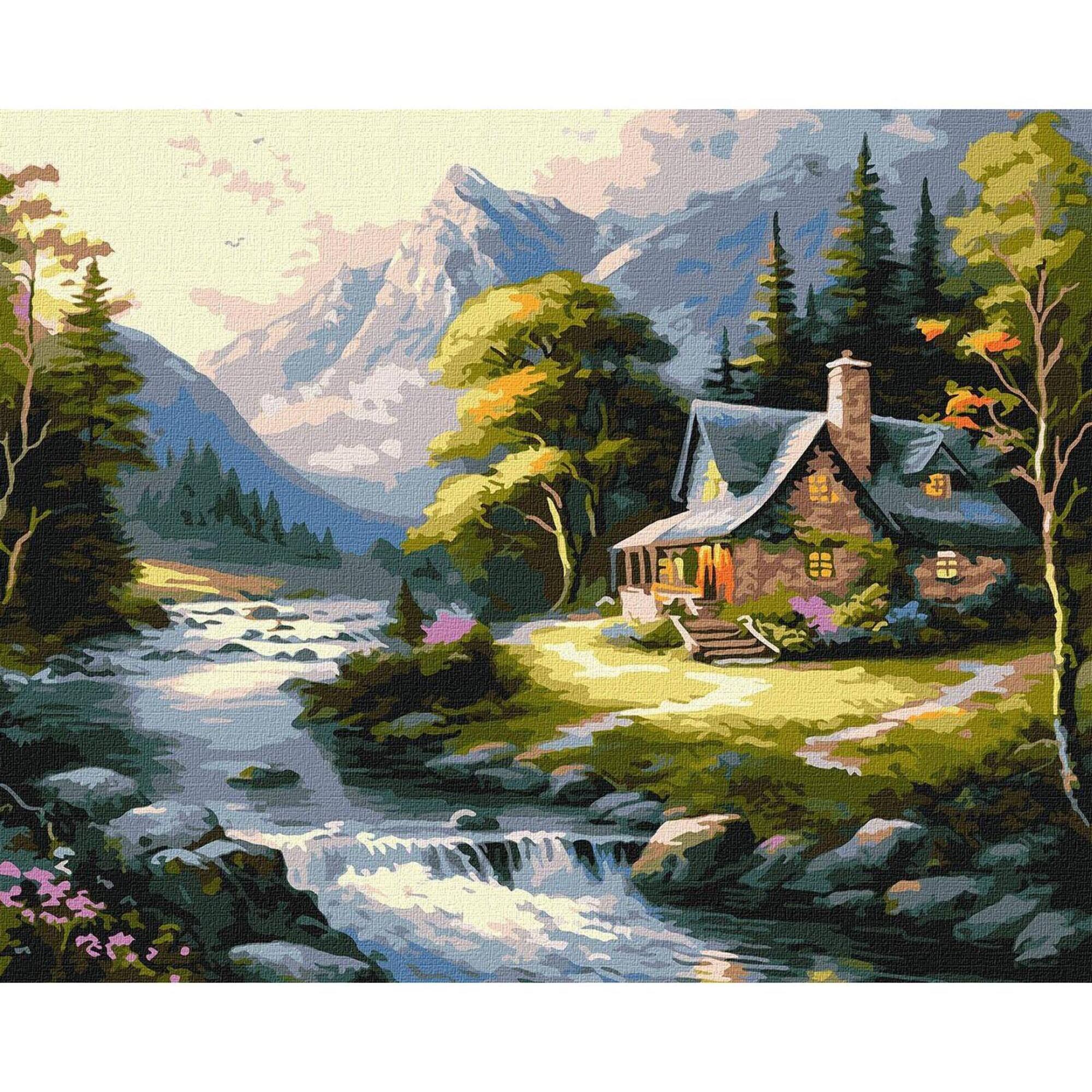 Ideyka House in the Mountains Painting by Numbers Kit